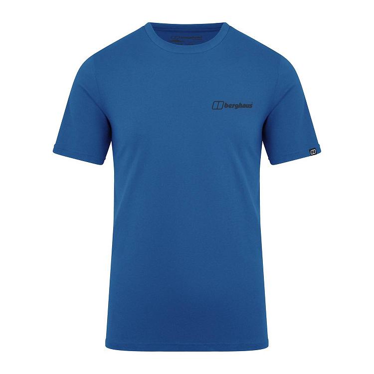 Pánska Tričko Berghaus Organic Colour Logo Modre Slovensko 0296SUIPH